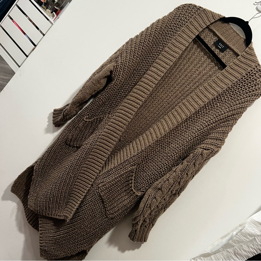 Vici cable knit duster cardigan